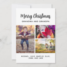 Feliz Natal 3 Foto Colagem Avós Holid