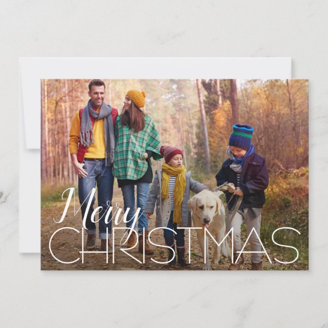 Cartão De Festividades Feliz Natal 4 Foto (Frente)