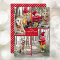 Feliz Natal 4 Foto Collage Red