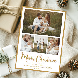 Cartão De Festividades Feliz Natal 4 Fotos