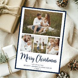 Cartão De Festividades Feliz Natal 4 Fotos