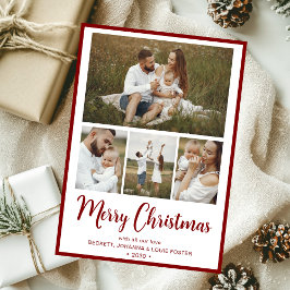 Cartão De Festividades Feliz Natal 4 Fotos