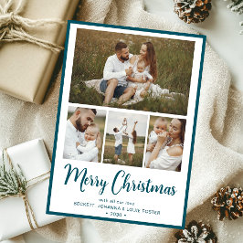 Cartão De Festividades Feliz Natal 4 Fotos