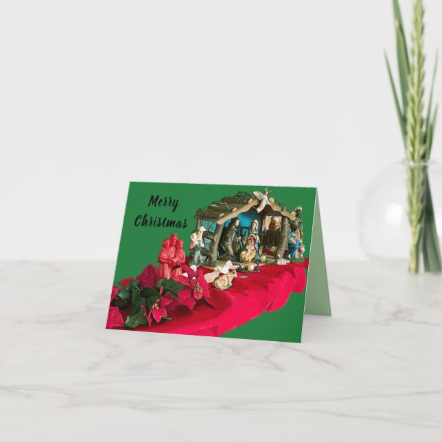 Cartão De Festividades Feliz Natal. A Criança de alegria é nascer. Isaiah (Frente)