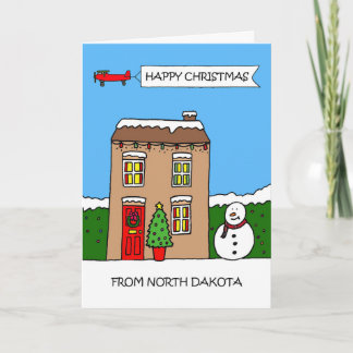 Cartão De Festividades Feliz Natal a partir de Dakota do Norte