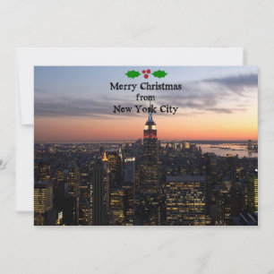 Cartão De Festividades Feliz Natal a partir de Nova York