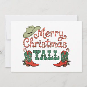Cartão De Festividades Feliz Natal a todos Country Western Cowboy Natal