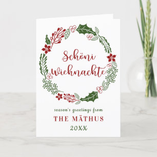 Cartão De Festividades Feliz Natal Alemão Suíço, Personalizado