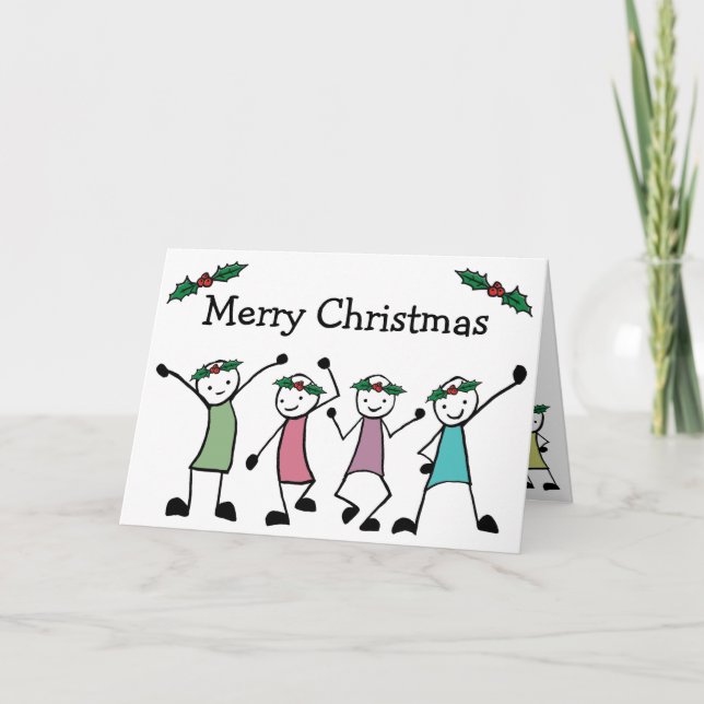 Cartão De Festividades Feliz Natal Amigos (Frente)