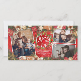 Cartão De Festividades Feliz Natal Anima-se com uma Foto de Férias de Ano