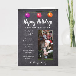 Cartão De Festividades Feliz Natal Ano em Revisão Foto de Natal