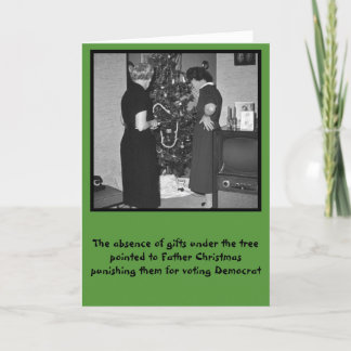 Cartão De Festividades Feliz Natal anti-democratas