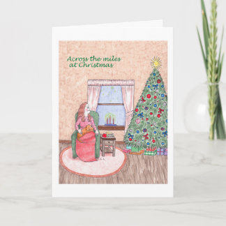 Cartão De Festividades Feliz Natal Ao Longo Do Miles