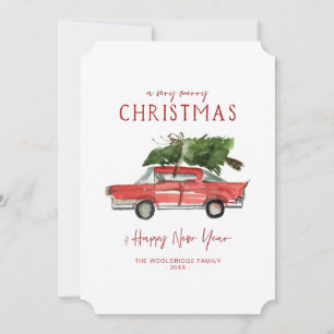 Cartão De Festividades Feliz Natal   Aquarela