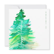 Feliz Natal Aquarela Palha Verde