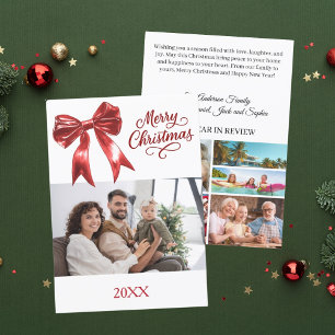 Cartão De Festividades Feliz Natal, arco vermelho ano de revisão