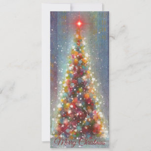 Cartão De Festividades Feliz Natal Árvore de Natal Vintage