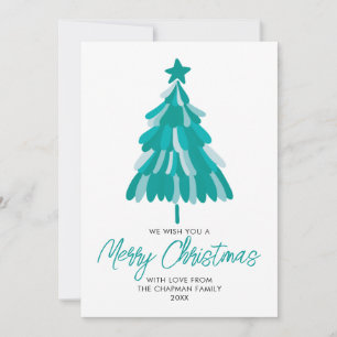 Cartão De Festividades Feliz Natal árvore moderna