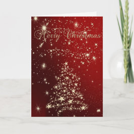 Cartão De Festividades Feliz Natal, Árvores de Natal, Estrelas