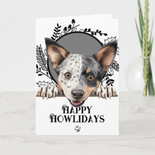 Cartão De Festividades Feliz Natal Australian Stumpy Dog 