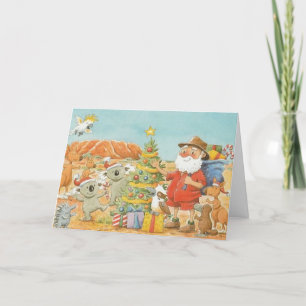 Cartão De Festividades Feliz Natal Australiano