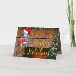 Cartão De Festividades Feliz Natal Bebê Goat