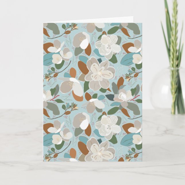 Cartão De Festividades Feliz Natal Bird Floral (Frente)