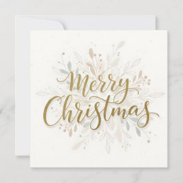 Cartão De Festividades Feliz Natal Boho Script