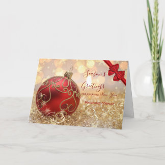 Cartão De Festividades Feliz Natal Bolas Vermelhas Flocos de Neve