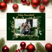 Feliz Natal Botânica Moderna Foto Feliz Navidad