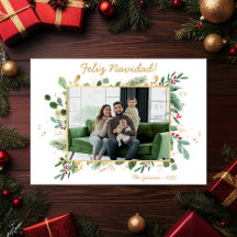 Feliz Natal Botânica Moderna Foto Feliz Navidad