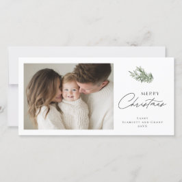 Cartão De Festividades Feliz Natal Buquê Mínimo de Férias