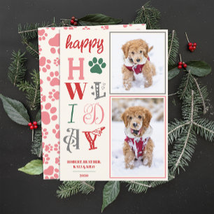 Cartão De Festividades Feliz Natal Cachorro Foto Personalizada Imagem de 