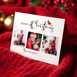 Cartão De Festividades Feliz Natal Calliografia Botânica 3 Foto