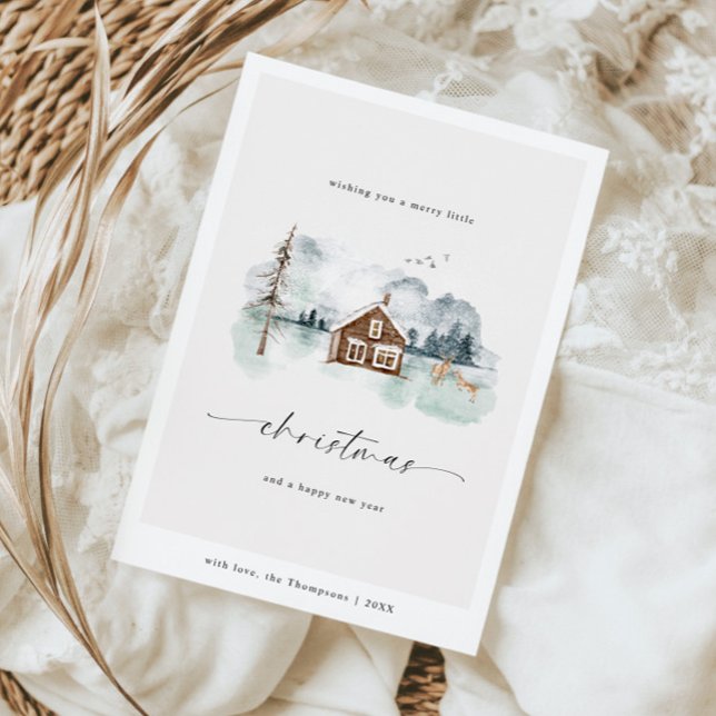 Cartão De Festividades Feliz Natal Calm - Paisagem de inverno (Criador carregado)