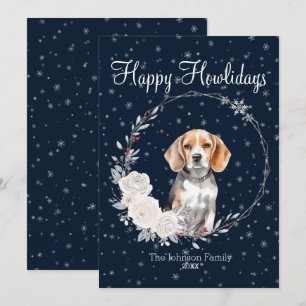 Cartão De Festividades Feliz Natal Cão Beagle Fofo