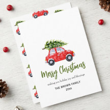 Feliz Natal Carro com Árvore