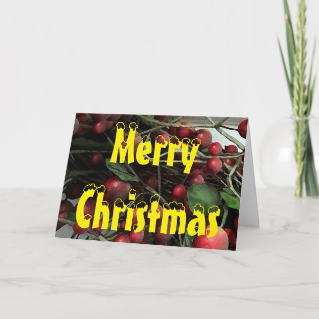 Cartão De Festividades Feliz Natal, carta (Frente)