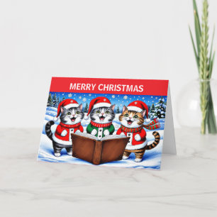 Cartão De Festividades Feliz Natal Cat