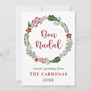 Cartão De Festividades Feliz Natal Catalão, Personalizado