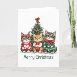 Cartão De Festividades Feliz Natal Cats