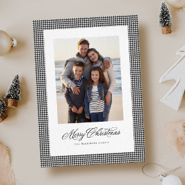 Cartão De Festividades Feliz Natal clássico, fotografia de um som