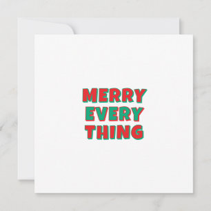 Cartão De Festividades Feliz Natal Clássico Único Minimalista Simples