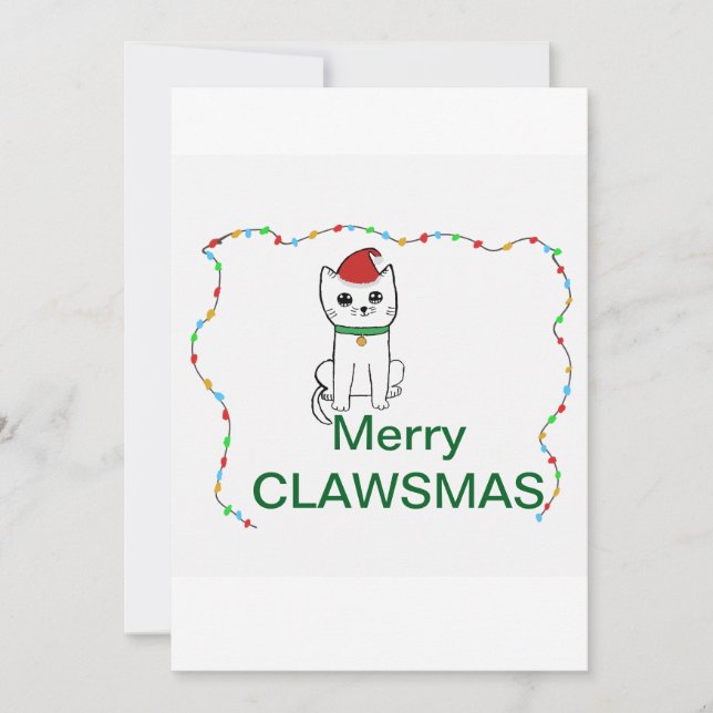 Cartão De Festividades Feliz NATAL CLAWS  (Frente)