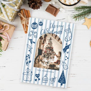 Cartão De Festividades Feliz Natal Coisas Favoritas Desenhadas à Mão em A