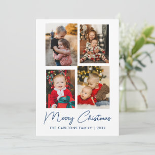 Cartão De Festividades Feliz Natal Colagem de Fotografias Moderna