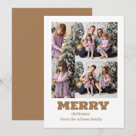 Cartão De Festividades Feliz Natal | Colagem de Fotos Moderna Holida