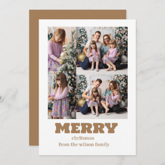 Cartão De Festividades Feliz Natal | Colagem de Fotos Moderna Holida