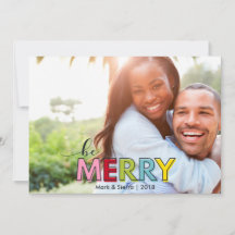 Feliz Natal Colorido Divertido Moderno Brilhante