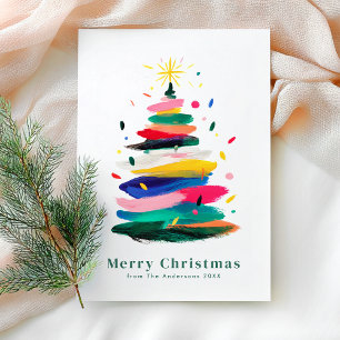 Cartão De Festividades Feliz Natal Colorido Moderno